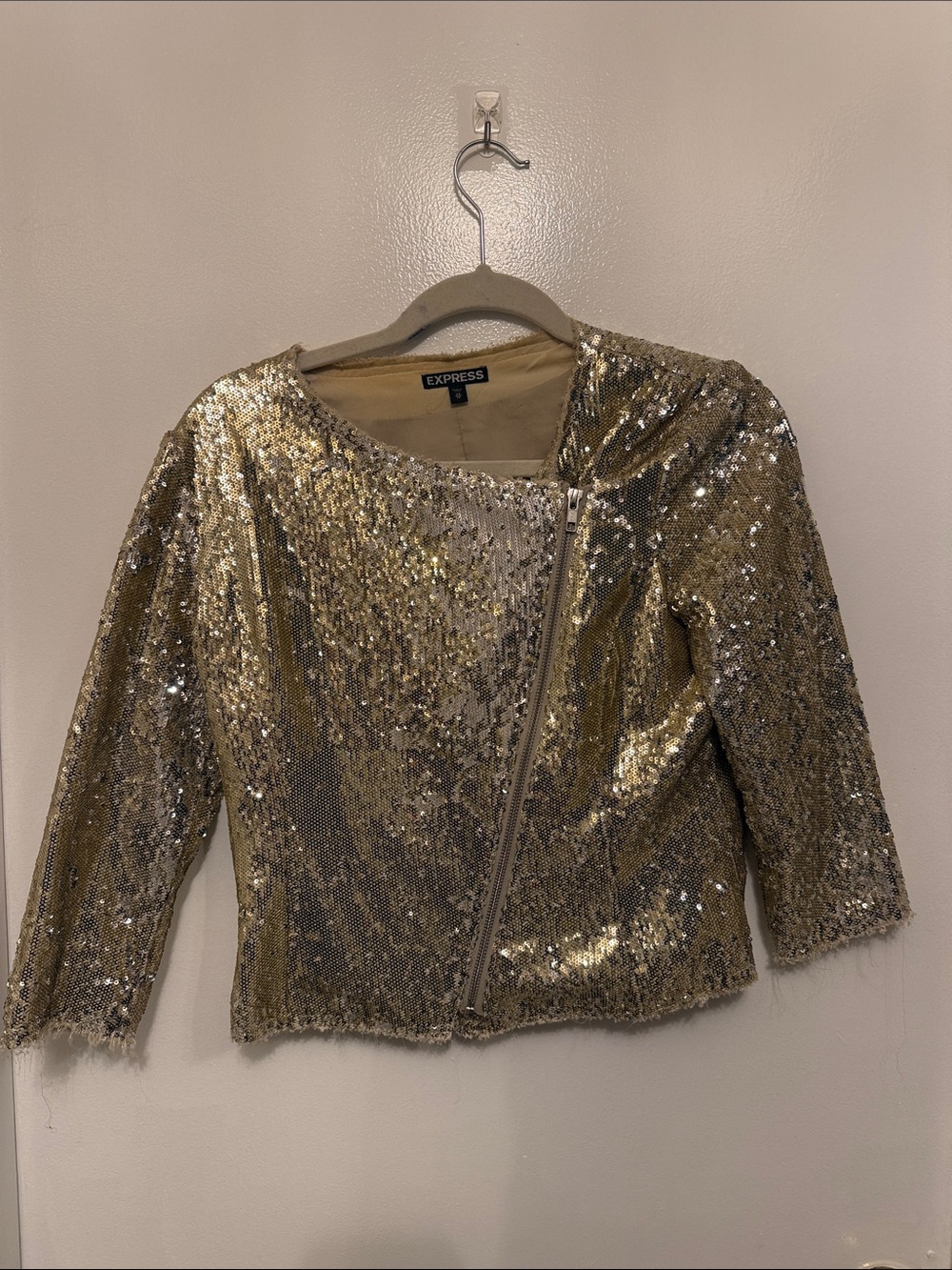 Express Gold Sequin Jacket